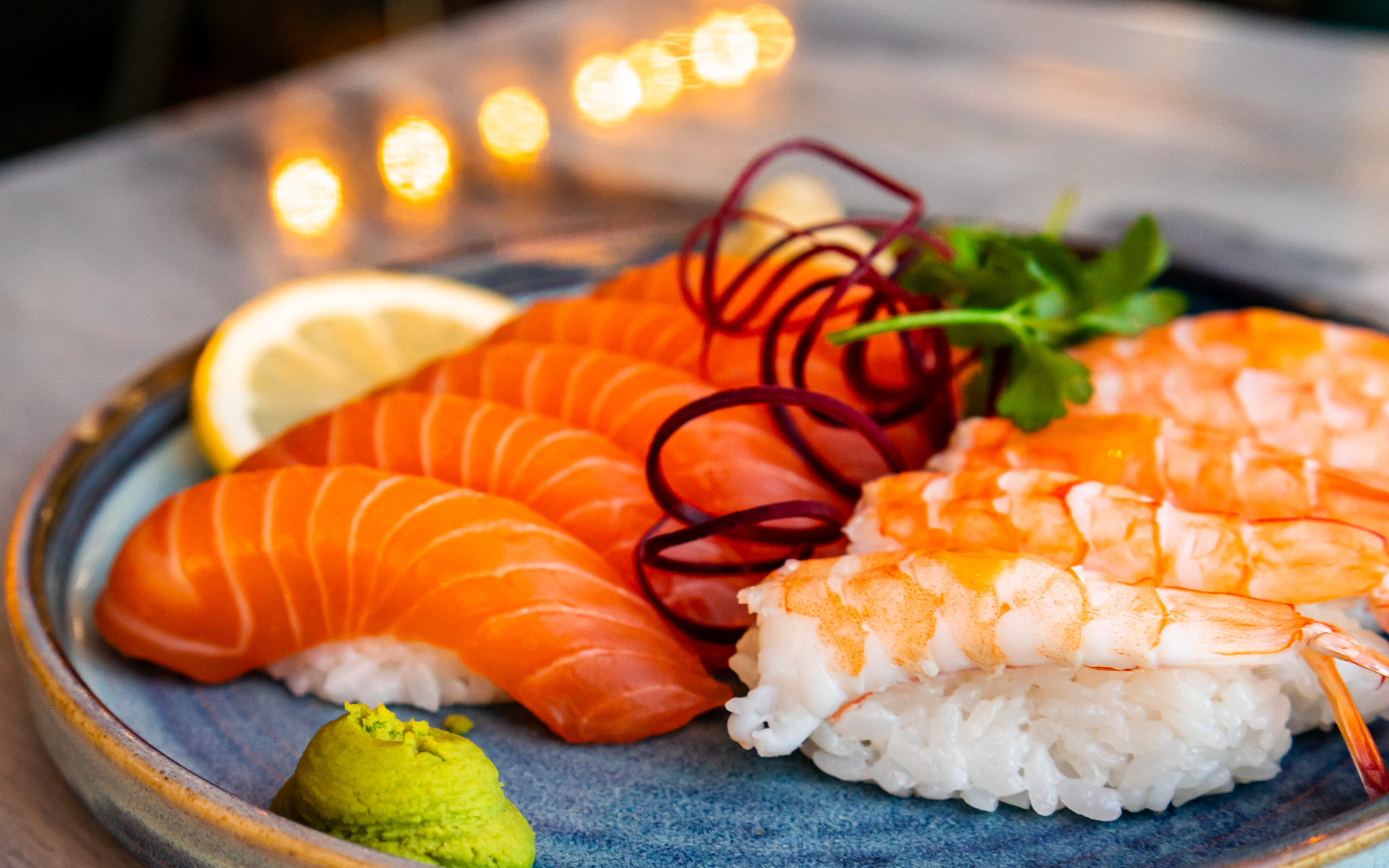 Nigiri lax & räka